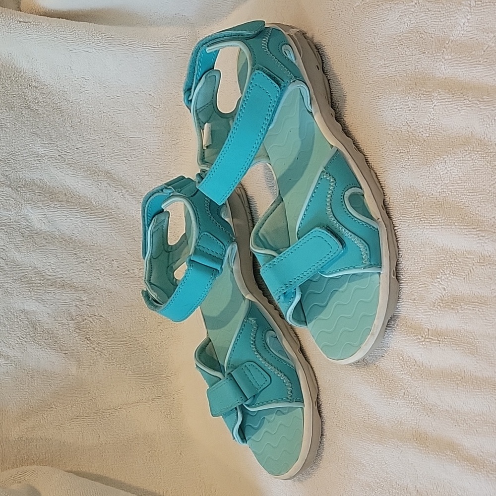 Lands End All Weather Teal Sandals Size 10